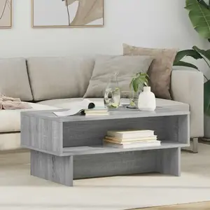vidaXL Table basse Gris Sonoma 80 x 46 x 35 cm Bois d'ingénierie pas cher