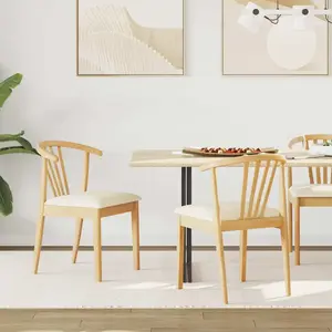 vidaXL Chaise de salle à manger 2 pcs Naturel et clair pas cher