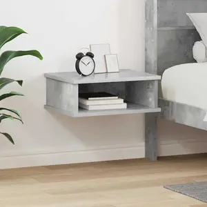 vidaXL Table de chevet Gris béton 40 x 31 x 15 cm Bois d'ingénierie pas cher