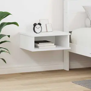 vidaXL vidaXL Table de chevet Blanc 40 x 31 x 15 cm Bois d'ingénierie pas cher