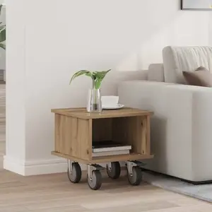 vidaXL Meuble TV Chêne artisanal 37 x 35 x 35 cm Bois d'ingénierie pas cher