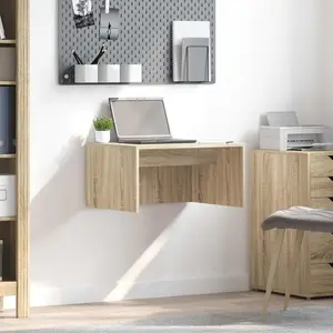vidaXL Bureau mural Chêne Sonoma 60 x 45 x 30 cm Bois d'ingénierie pas cher