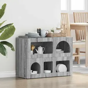vidaXL vidaXL Buffet Gris Sonoma 80,5 x 35 x 59 cm Bois d'ingénierie pas cher