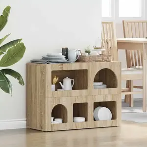vidaXL vidaXL Buffet Chêne Sonoma 80,5 x 35 x 59 cm Bois d'ingénierie pas cher