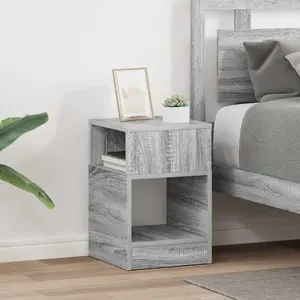 vidaXL vidaXL Table d'appoint 2 pcs Gris Sonoma 30,5 x 30 x 45 cm pas cher
