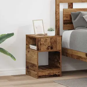 Comparateur de prix : vidaXL vidaXL Table d'appoint 2 pcs Bois ancien 30,5 x 30 x 45 cm