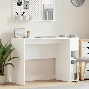 Comparateur de prix : vidaXL vidaXL Bureau Blanc 109 x 50 x 78 cm Bois d'ingénierie