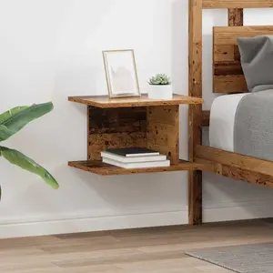 vidaXL Table de chevet 2 pcs Bois ancien 40 x 30 x 25 cm pas cher