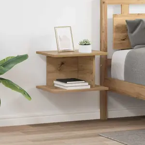 vidaXL Table de chevet 2 pcs Chêne artisanal 40 x 30 x 25 cm pas cher