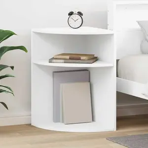 vidaXL Table d'appoint Blanc 39,7 x 39,7 x 60 cm Bois d'ingénierie pas cher