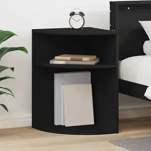 vidaXL Table d'appoint Noir 39,7 x 39,7 x 60 cm Bois d'ingénierie pas cher