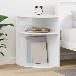 vidaXL vidaXL Table d'appoint Blanc brillant 39,7 x 39,7 x 60 cm pas cher