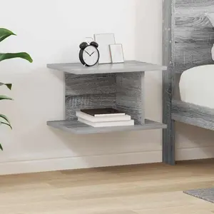 vidaXL Table de chevet Gris Sonoma 40 x 30 x 25 cm Bois d'ingénierie pas cher