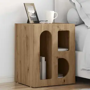 vidaXL vidaXL Table de chevet 2 pcs Chêne artisanal 40 x 35 x 50 cm pas cher