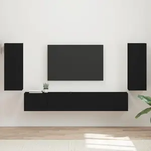 vidaXL 3 pcs Noir pas cher