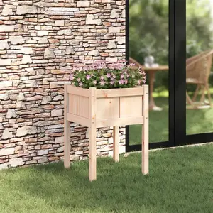 Comparateur de prix : vidaXL Cache-pot de jardin Nature 50 x 50 x 70 cm Bois de pin massif