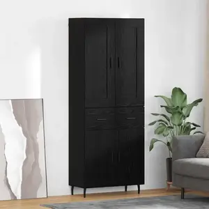 vidaXL Haut Armoire Montage mural 2 pcs Chêne noir 69,5 x 34 x 180 cm pas cher