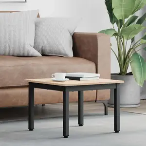 vidaXL vidaXL Table basse Naturel 50 x 50 x 36 cm Bois de pin massif pas cher