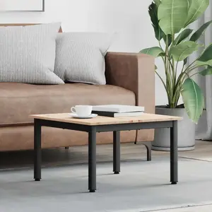 vidaXL vidaXL Table basse Naturel 60 x 60 x 36 cm Bois de pin massif pas cher