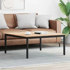 vidaXL vidaXL Table basse Naturel 100 x 100 x 45 cm Bois de pin massif pas cher