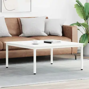 vidaXL vidaXL Table basse Blanc 100 x 100 x 45 cm Bois de pin massif
