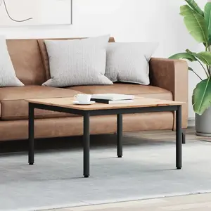 vidaXL vidaXL Table basse Naturel 80 x 80 x 45 cm Bois de pin massif pas cher