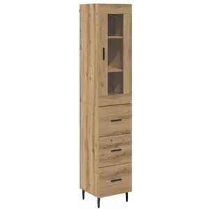vidaXL Vidaxl Haut Armoire Avec Tiroir Chêne Artisanal 34,5 X 34 X 180... pas cher