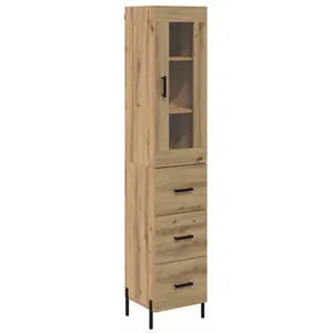 vidaXL Vidaxl Haut Armoire Avec Tiroir Chêne Artisanal 34,5 X 34 X 180... pas cher