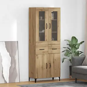 vidaXL Haut Armoire Montage mural Chêne artisanal 69,5 x 34 x 180 cm pas cher