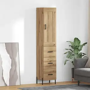 vidaXL Haut Armoire avec tiroir Chêne artisanal 34,5 x 34 x 180 cm pas cher