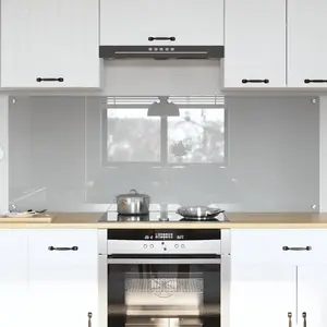 vidaXL Protection de cuisine 2 pcs Gris clair 80 x 60 cm verre trempé