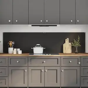 Comparateur de prix : vidaXL Protection de cuisine 2 pcs Noir 100 x 50 cm verre trempé