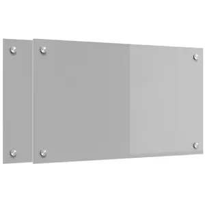 Comparateur de prix : vidaXL Protection de cuisine 2 pcs Gris clair 70 x 40 cm verre trempé