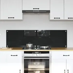 vidaXL Protection de cuisine Noir 70 x 40 x 0.8 cm verre trempé pas cher