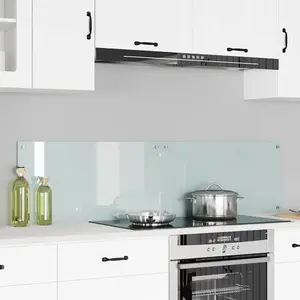vidaXL Protection de cuisine Blanc 80 x 40 x 0.8 cm verre trempé pas cher