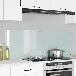 vidaXL Protection de cuisine Blanc 70 x 50 x 0.8 cm verre trempé pas cher