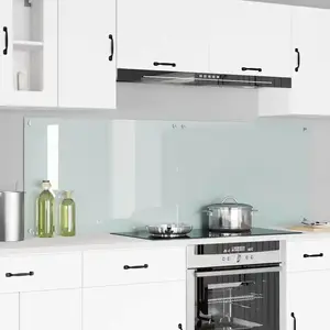 vidaXL Protection de cuisine Blanc 90 x 60 x 0.8 cm verre trempé pas cher