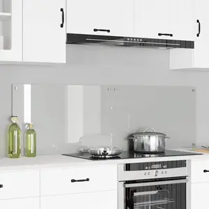 vidaXL Protection de cuisine Transparent 80 x 50 x 0.8 cm verre trempé pas cher