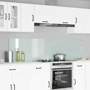 vidaXL Protection de cuisine Blanc 100 x 50 x 0.8 cm verre trempé