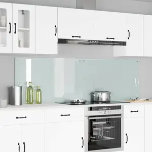 vidaXL Protection de cuisine Blanc 100 x 60 x 0.8 cm verre trempé