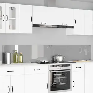 vidaXL Protection de cuisine 2 pcs Gris clair 120 x 40 cm verre trempé