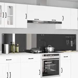 vidaXL Protection de cuisine 2 pcs Gris foncé 120 x 50 cm verre trempé