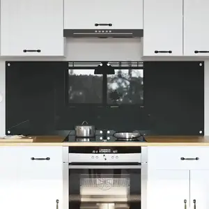 vidaXL Protection de cuisine 2 pcs Gris foncé 80 x 60 cm verre trempé