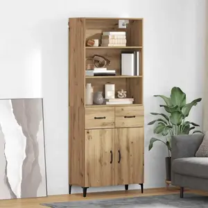 vidaXL Haut Armoire avec tiroir Chêne artisanal 69,5 x 34 x 180 cm pas cher