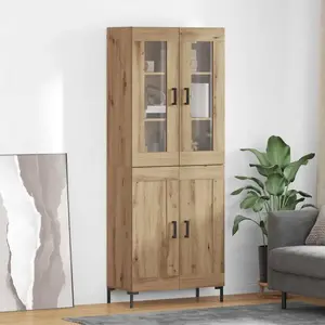 vidaXL vidaXL Haut Armoire 2 pcs Chêne artisanal 69,5 x 34 x 180 cm pas cher