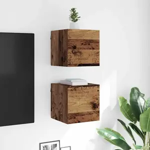 vidaXL Meuble TV Bois ancien 30,5 x 30 x 30 cm Bois d'ingénierie pas cher