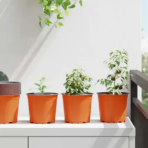 vidaXL Pot à fleurs 200 pcs Céramique Ø 15 x 12,5 cm Plastique pas cher