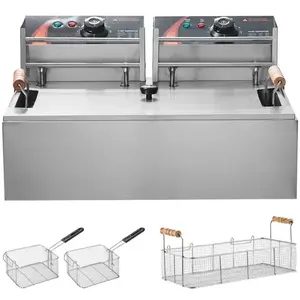 Friteuse Électrique Commerciale-Duoku-12 L 3000 W-Friteuse en Acier In... pas cher