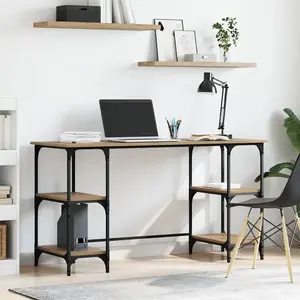 Comparateur de prix : vidaXL Bureau Chêne artisanal 140 x 50 x 75 cm Bois d'ingénierie