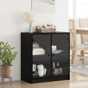 vidaXL Meuble d'appoint Chêne noir 68 x 37 x 75,5 cm Bois d'ingénierie